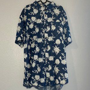 Old Navy Floral Denim Shirt XXXL